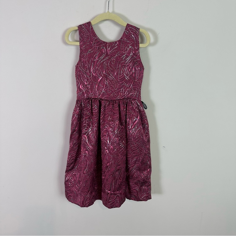 Turo Parc Barcelona & New York Toddler Girls Metallic Shine Formal Dress Size 4